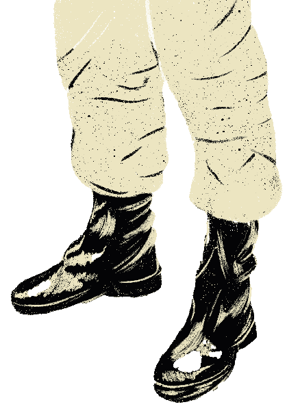 pernas de um soldado