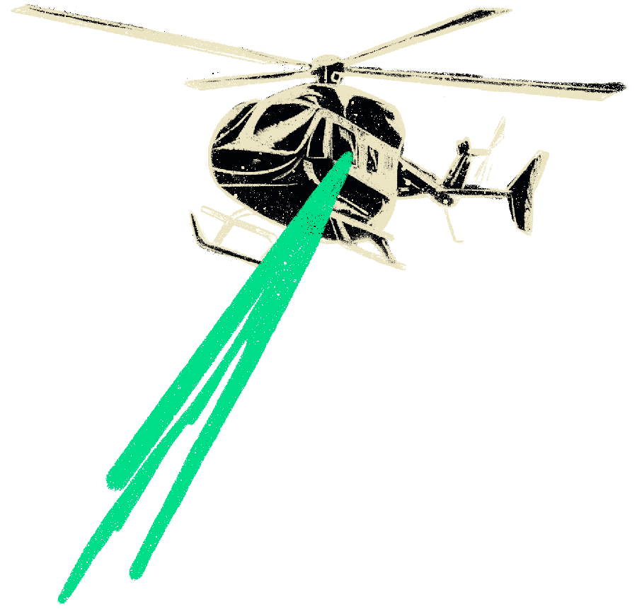 helicóptero com luzes